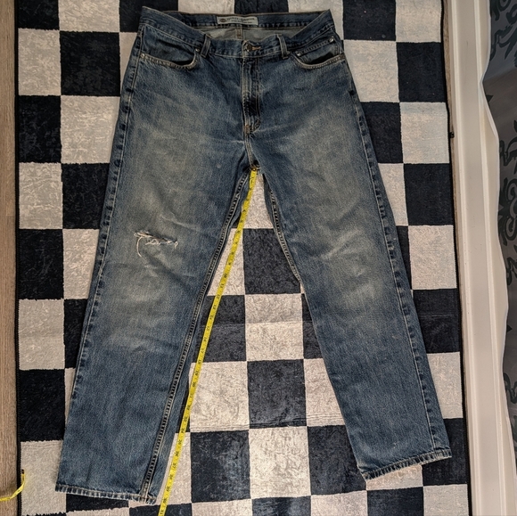 Harley-Davidson Men's Distressed Blue Straight Jeans- 36 x 32 - Picture 1 of 7